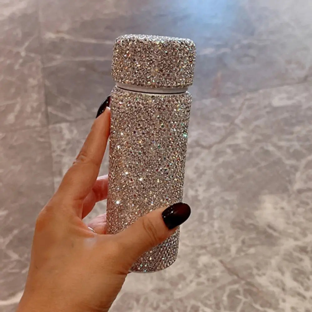 Creative Diamond Water Bottle 150ml Portable Diamond-encrusted Shiny Mug