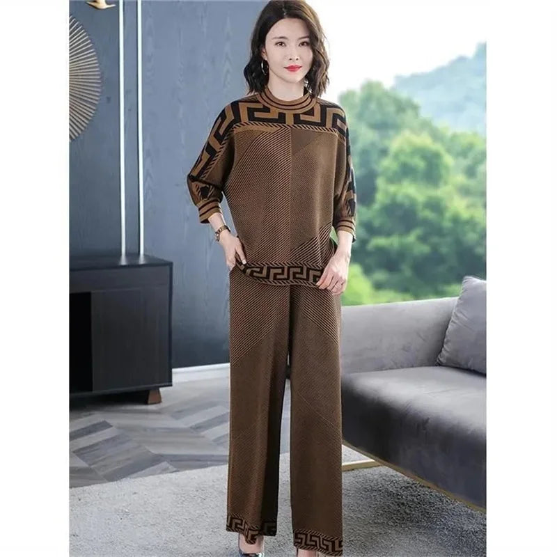 Fashion Wide-leg Pants Set