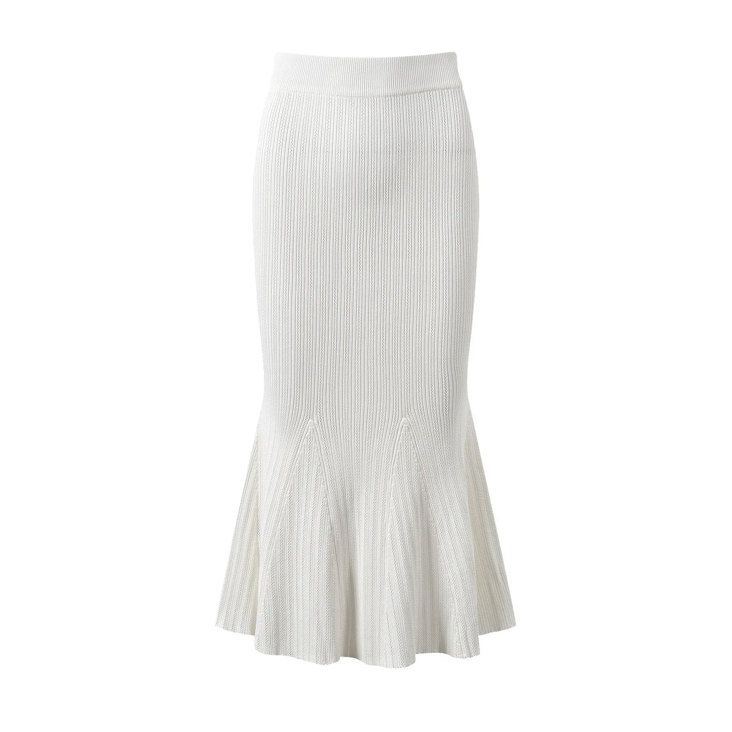 Elegant Flare Sleeve Sweater with Long Mermaid Skirt 2 Piece Knit Set