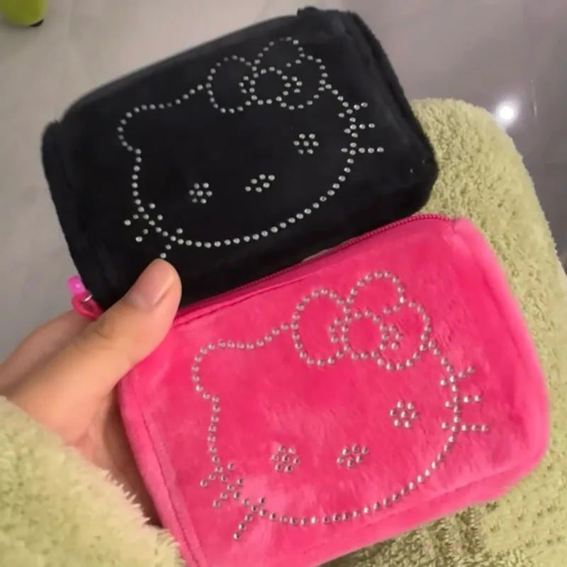 New Sanrio Hello Kitty Rhinestone Plush Wallet