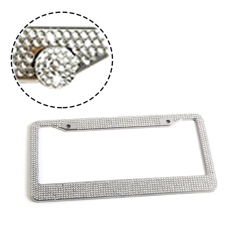 Luxury Handcrafted Rhinestone License Plate Frame