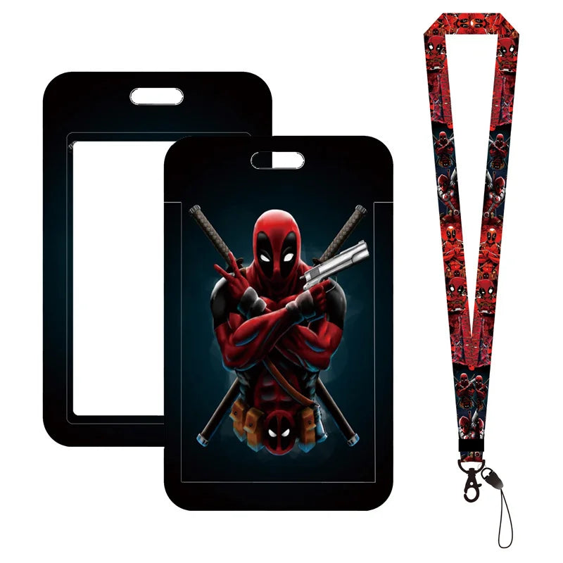 Deadpool & Wolverine Card Holder Lanyard Keychain and Badge ID Holder