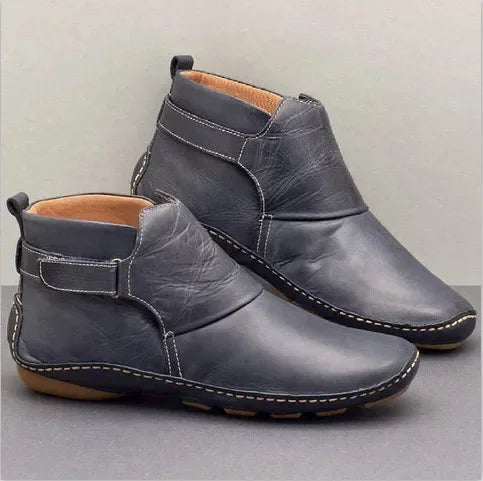 Genuine Leather Vintage Ankle Boots