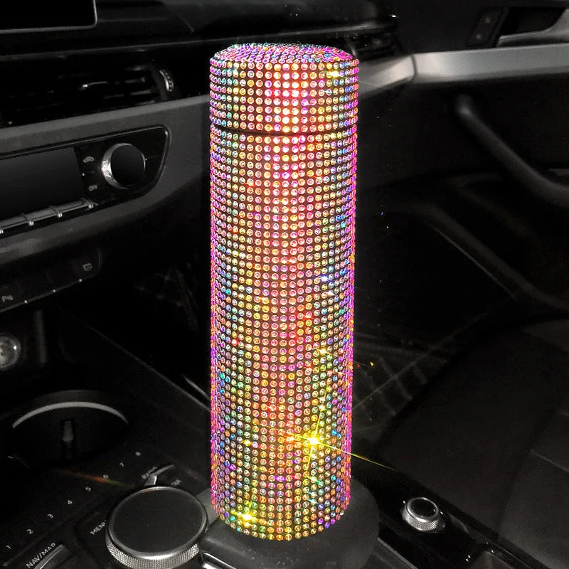 500ml Rhinestone Bling Thermos Vacuum Flasks Coffee Cup Car Tumbler