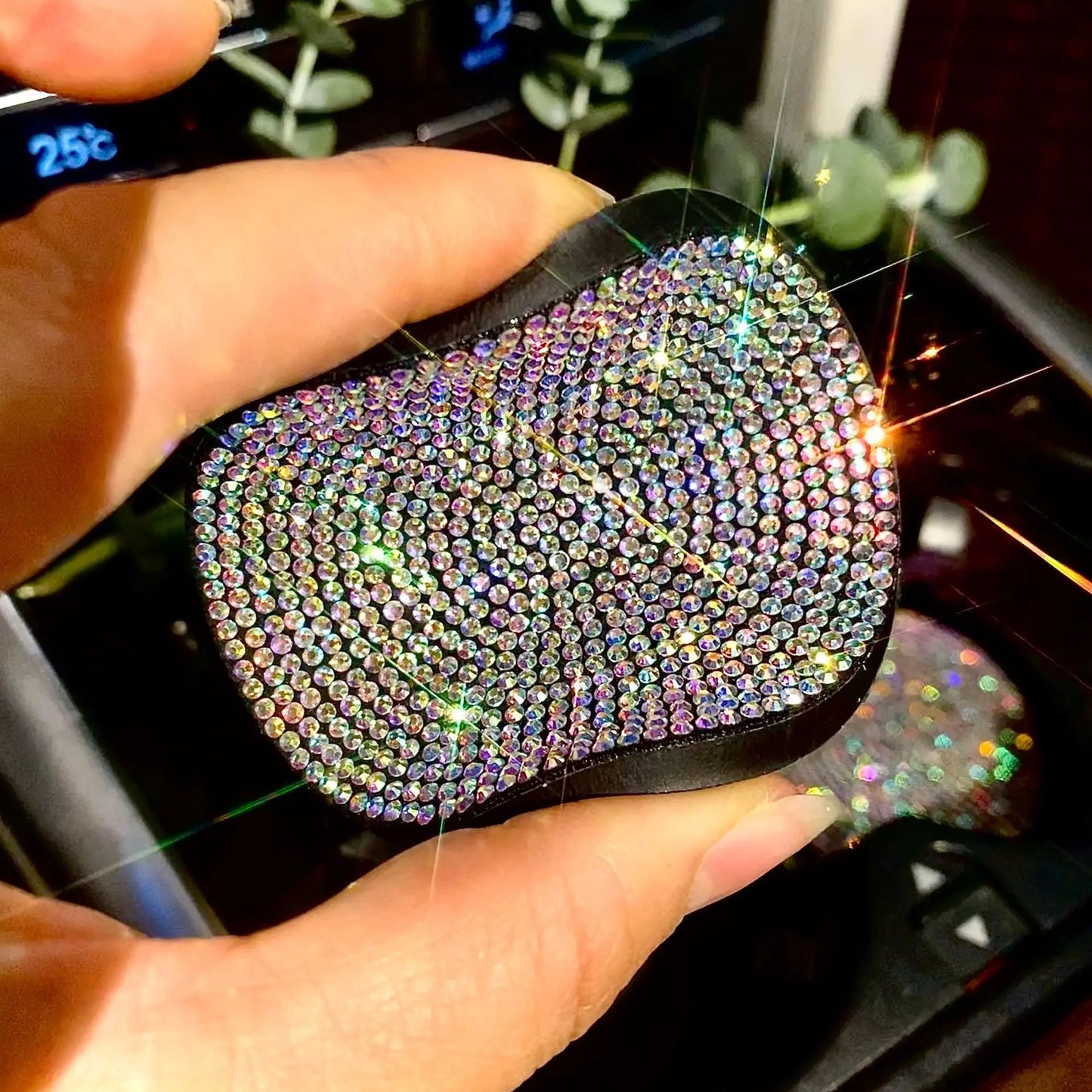 Shining Diamond Car Coaster Water Cup Slot Non-Slip Mat