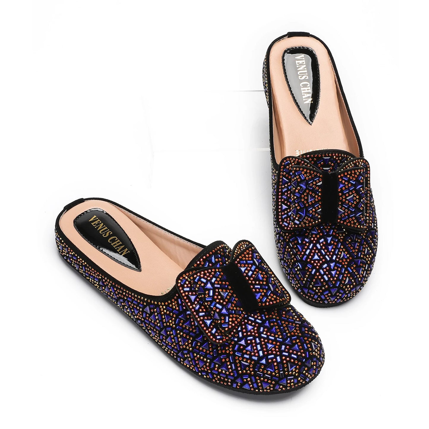Nigeria Gold Color Stick in Elegant Flat Shoes