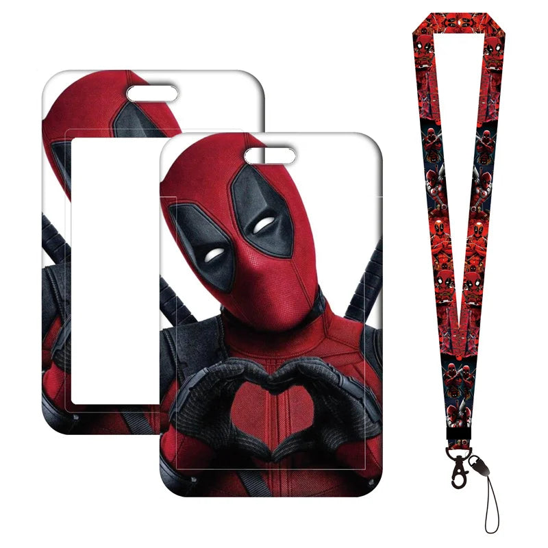 Deadpool & Wolverine Card Holder Lanyard Keychain and Badge ID Holder