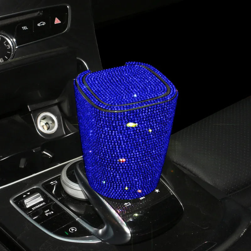 Bling Car Ashtray with LED Lights and Cover Windproof and Odor-Proof