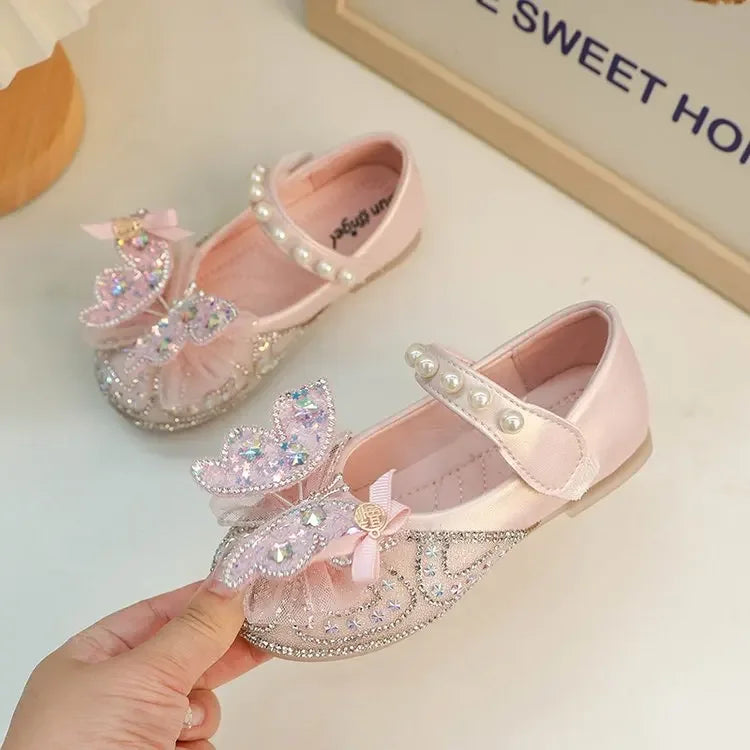 Children's  Chic Princess Shoes for Girls Luxury Rhinestone