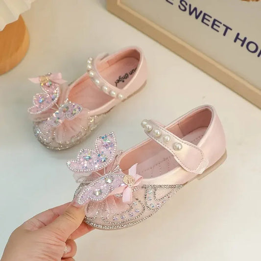 Children's  Chic Princess Shoes for Girls Luxury Rhinestone
