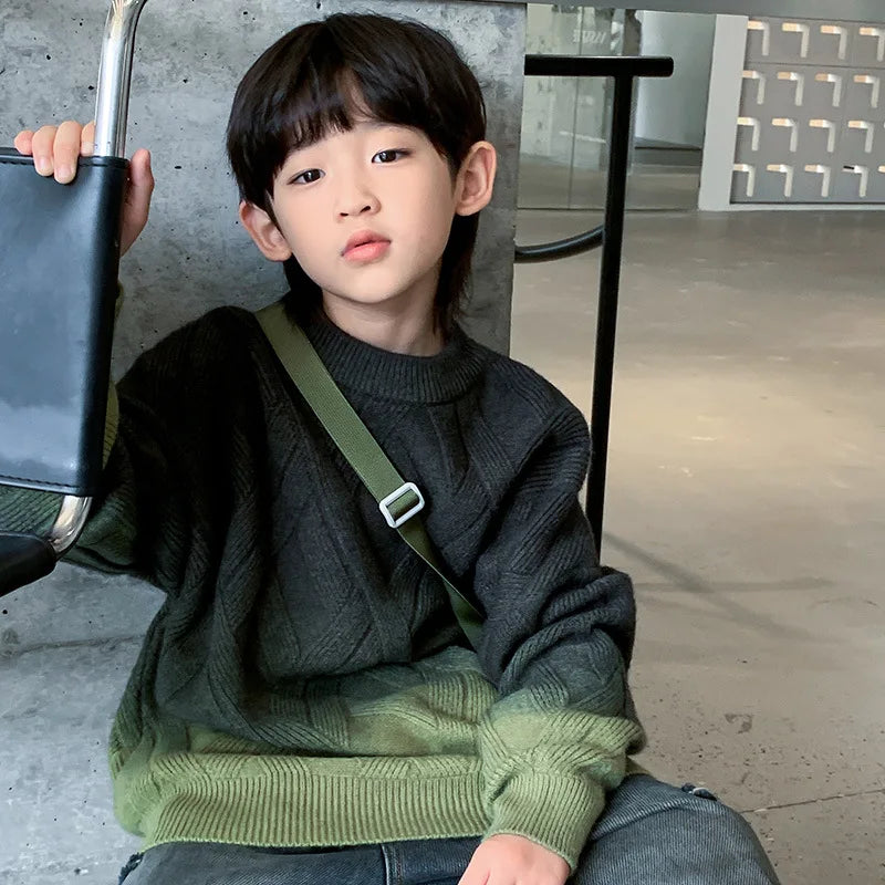 Boy Pullover Ombre Sweater