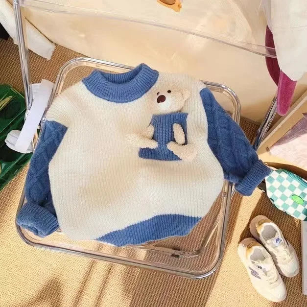 Boys And Girls Winter New Thickened Knitwear Sweater