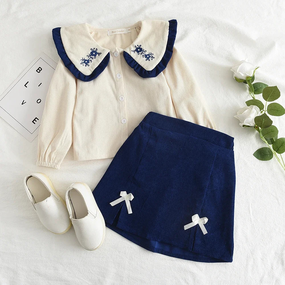 Girls Sweater Dress 2pcs Set