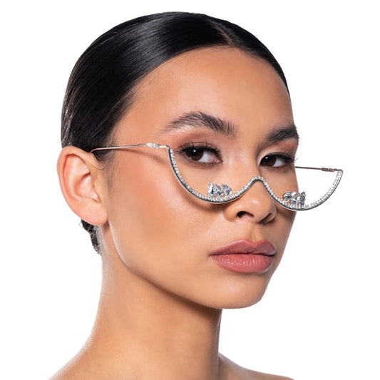 Stonefans Rhinestone Eyeglasses Frames