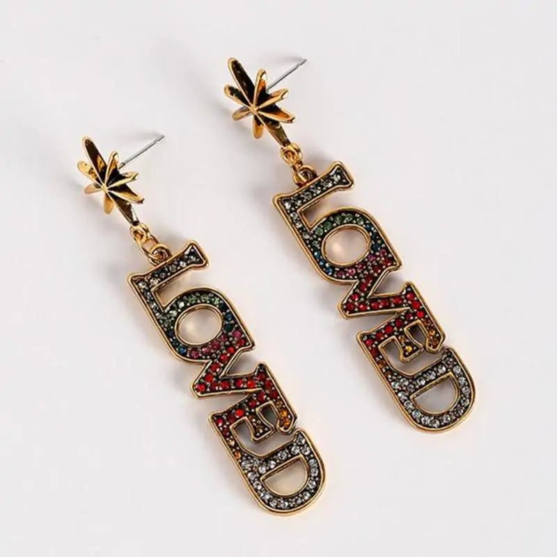 Rhinestone K-Pop Stainless Steel Earrings