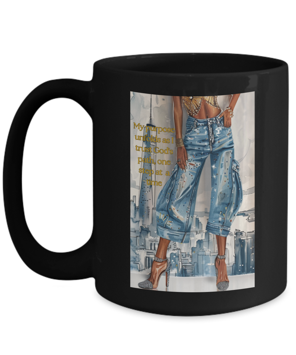 My purpose unfolds as I trust God's path Mug