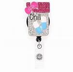 Chill Pill Bling ID Badge Holder