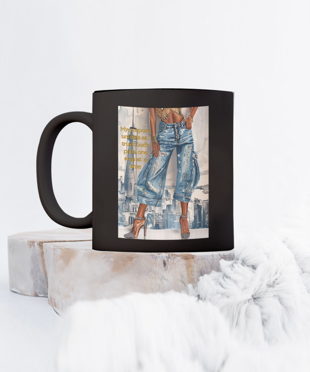 My purpose unfolds as I trust God's path Mug