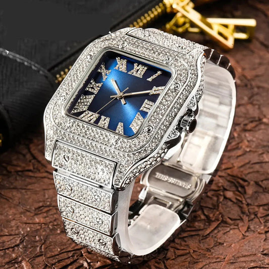 Iced Out Rhinestone Quartz Watch