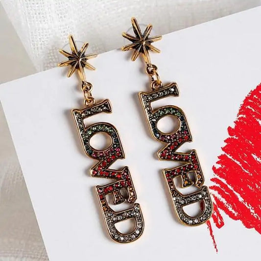 Rhinestone K-Pop Stainless Steel Earrings